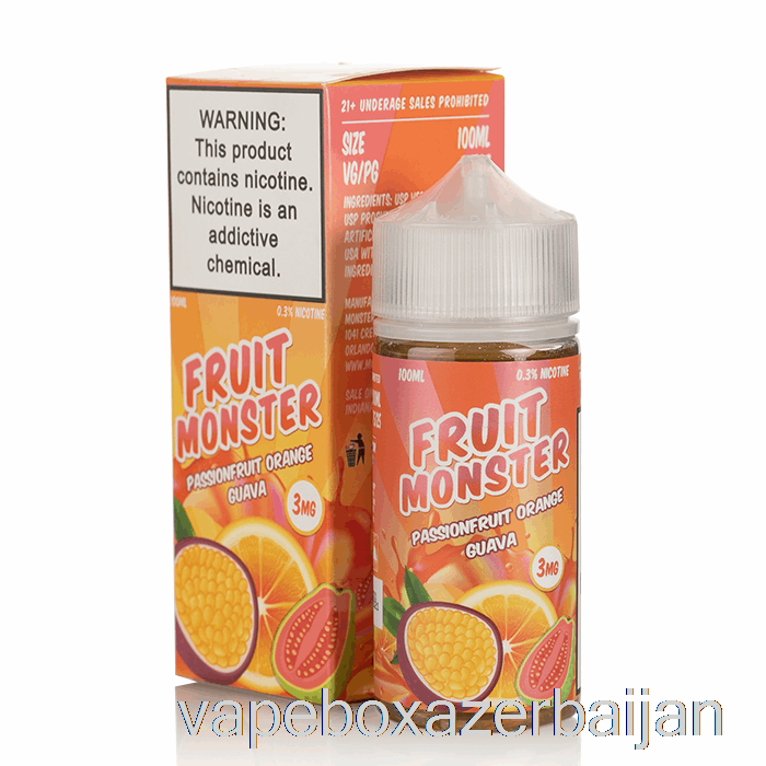 Vape Box Azerbaijan Passionfruit Orange Guava - Fruit Monster - 100mL 3mg